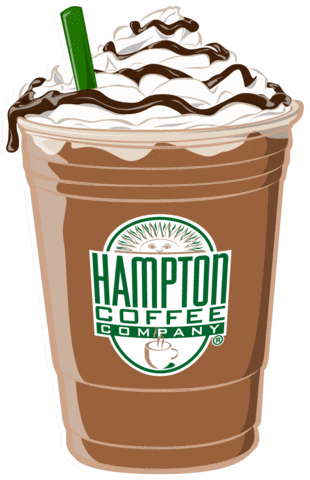 HamptonCoffeeCompany giphyupload mocha icedcoffee hamptoncoffee Sticker