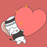 untamedelephants love cute heart animals GIF