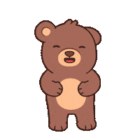 Happy Teddy Bear Sticker by BEARISH