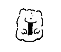 mmhn_samoyed_gif dog ghost shock 犬 Sticker