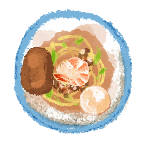 Noodles Shrimp Sticker