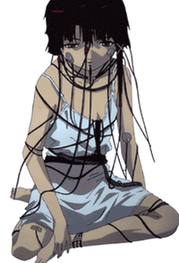 Serial Experiments Lain Trash Sticker by Database數據