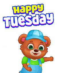 Tuesday Morning Sticker by Lucas and Friends by RV AppStudios