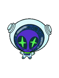 anomona_alien alien universe galaxy かわいい Sticker