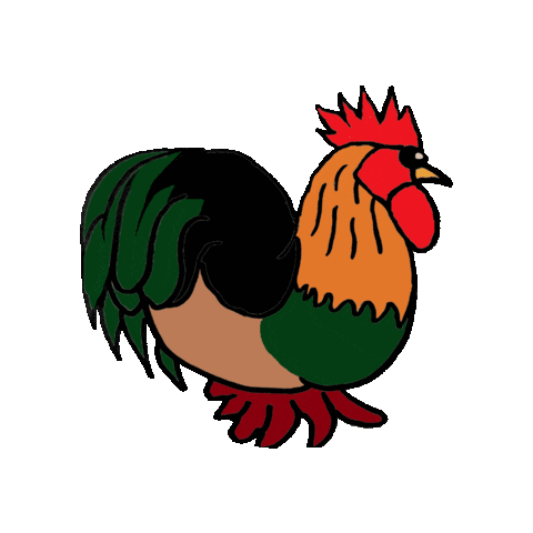 Rooster Hahn Sticker