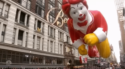 ronald mcdonald GIF by The 91st Annual Macy’s Thanksgiving Day Parade