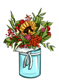 Birthday Flower Sticker by Doonails