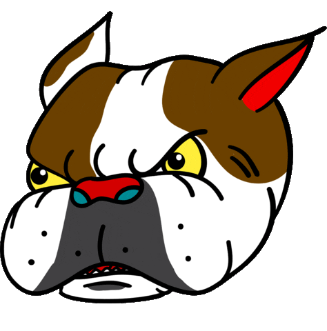 angry dog Sticker
