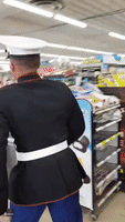 Marine Son Pulls Off Special Surprise Reunion With His Mom at Work