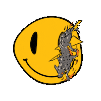 Spotted Hyena Smile Sticker by RYTU_