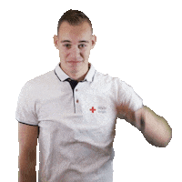 Red Cross Thumbs Down Sticker by Rode Kruis Nederland