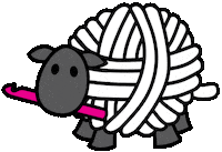 SHEinspired sheep crochet yarn crocheting Sticker