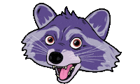 TrashPandaTribe cartoon excited rainbow nft Sticker