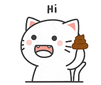 Cat Hello Sticker by KIKI