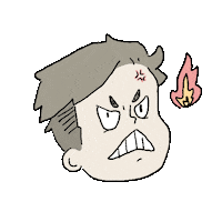 Angry Evil Eye Sticker by Randy Curth