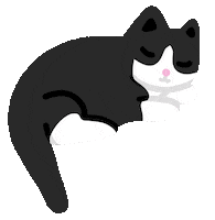 Sleepy House Cat Sticker