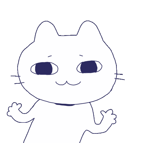 Happy Cat Sticker by Aya Kneitner