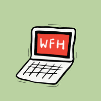duck_muscle wfh work from home remote work working remotely GIF