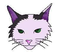 White Cat Sticker by Jasi