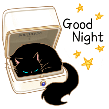 Good Night Cats GIF by Boucheron