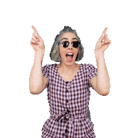 Look Point Up Sticker by Hipster Mum