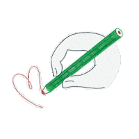 343343 love heart pencil write Sticker