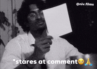 Nivfilms diya rishi nivfilms stares at comment GIF