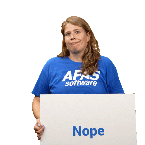 Nope Sticker by AFAS Software