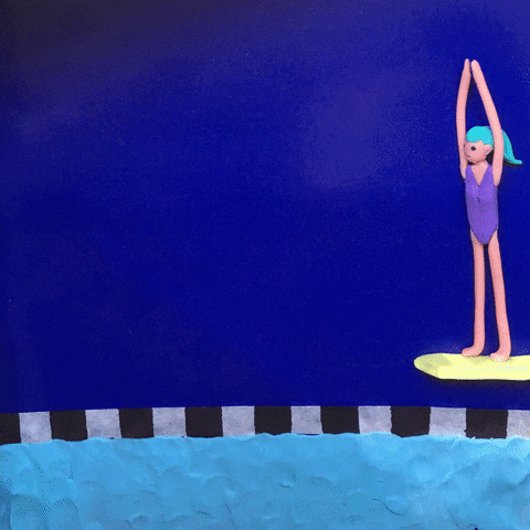 nothingisfunny fail jump diving crumple GIF