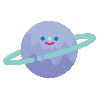 Space Planet Sticker by THE RECORDER FACTORY