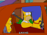 homer simpson car GIF