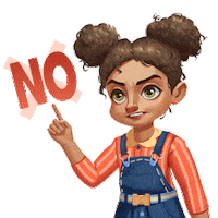 No Way Girl Sticker by GardenAffairs
