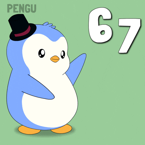 6 7 Penguin GIF by Pudgy Penguins