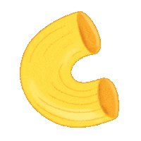 Al Dente Abc Sticker by Bianca Bosso