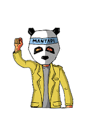 Abimanyua panda semangat aabimanyu Sticker