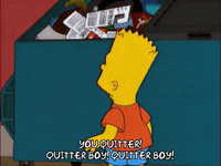 quitting bart simpson GIF
