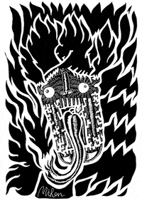 black and white art GIF by Miron
