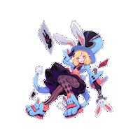 Playing Cards Girl Sticker