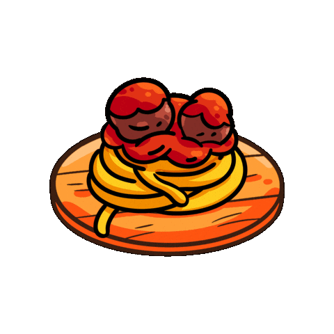 Pasta Spaghetti Sticker by StudioPizza