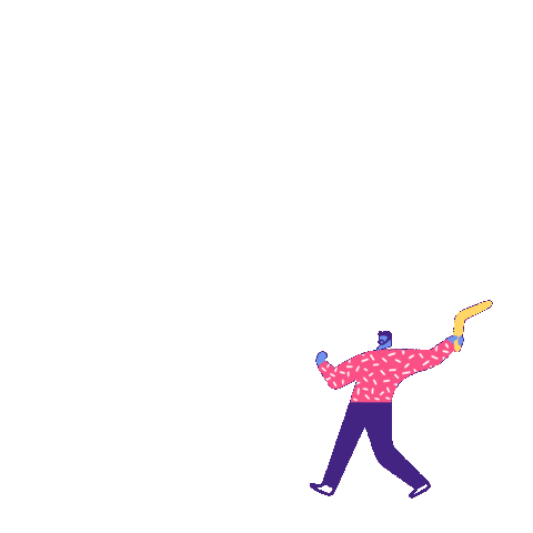 loop flying Sticker by Lobster Studio