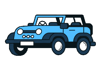 Driving Road Trip Sticker by Mat Voyce