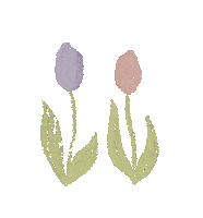 sloth_tw flower 可愛い 花 手描き Sticker