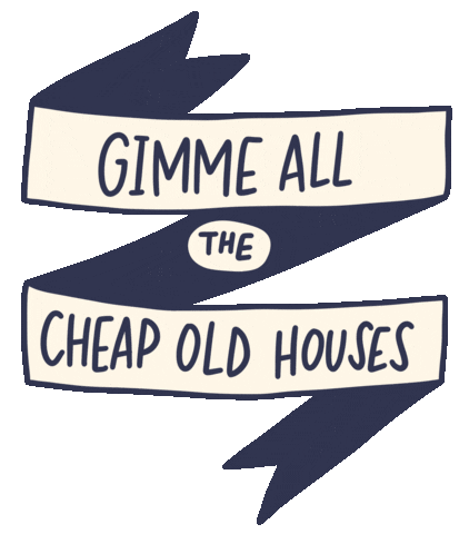 cheapoldhouses retro vintage home house Sticker