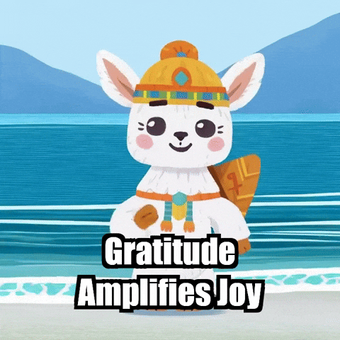 Gratitude Wisdom GIF by Llamaozi