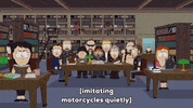 library motorcycles GIF by South Park 
