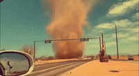 Motorist Chased by Dust Devil in Scottsdale, Arizona