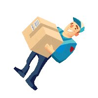 tlxcourier man box hat package Sticker