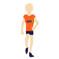 KH-7 running run runner halfmarathon Sticker