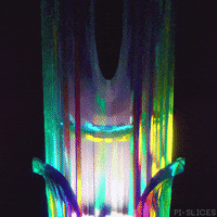 pislices loop glitch rainbow 3d GIF