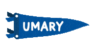 College Bleed Blue Sticker by University of Mary